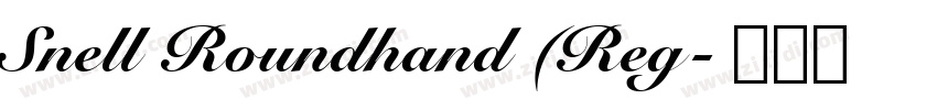 Snell Roundhand (Reg字体转换